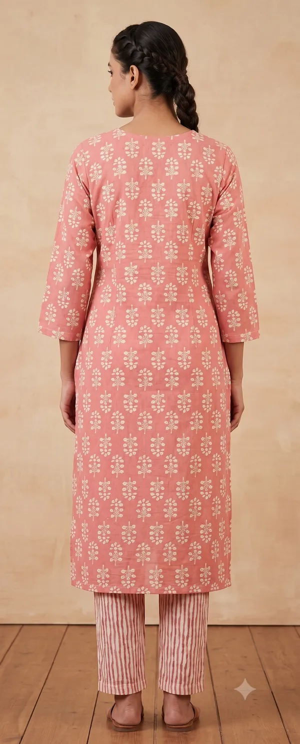 Pink_Printed_Straight_Kurta_Pant_Set_For_Women_&_Girls