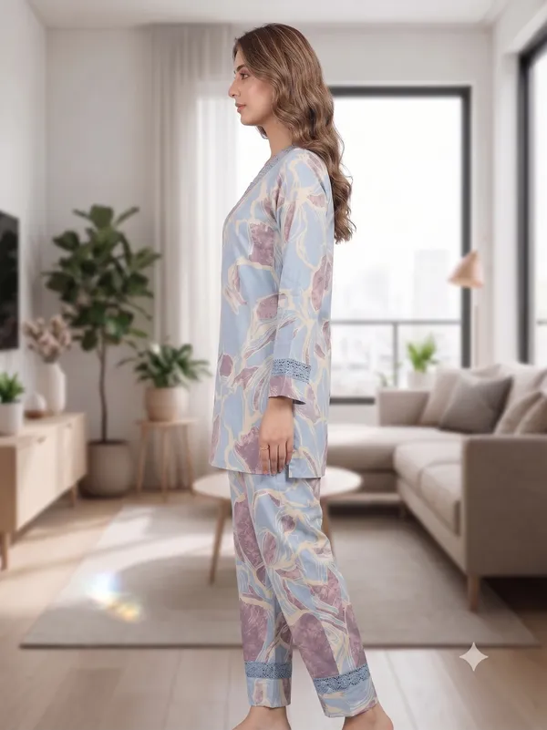 Blue_Printed_Straight_Kurta_Pant_Set_For_Women_&_Girls
