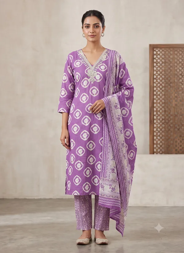 Purple_Rayon_Printed_Straight_Kurta_Pant_Set_For_Women_&_Girls
