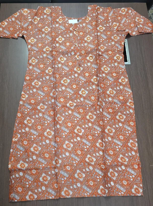 Rust_Printed_Straight_Kurta_Pant_set_for_Women_&_Girls