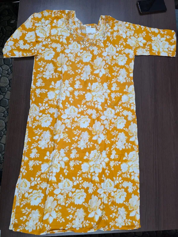 Mustard_Floral_Print_Embellished_Kurta_Pant_Dupatta_Set_for_Women_&_Girls