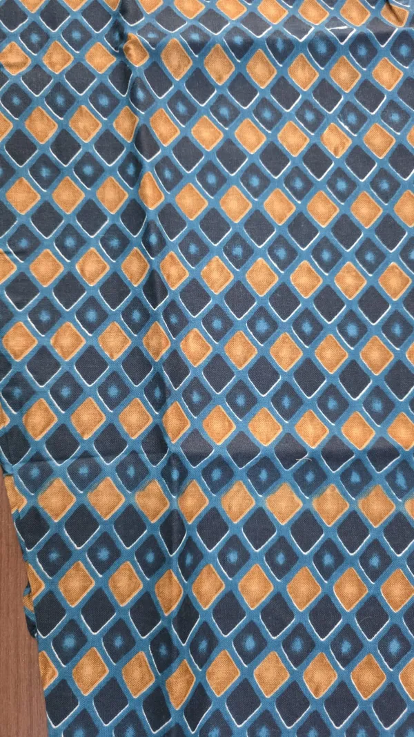 Blue_Floral_Print_Straight_Kurta_Pant_set_for_Women_&_Girls