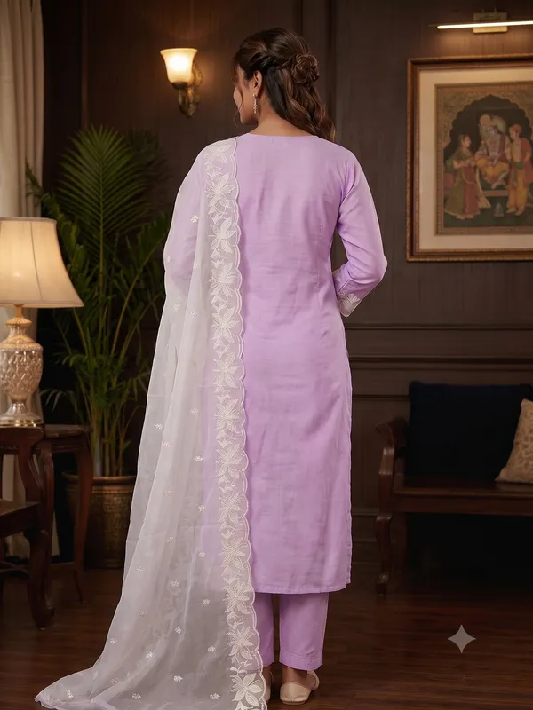 Lavender_Embroidered_Straight_Kurta_Pant_Dupatta_Set_For_Women_&_Girls