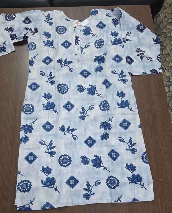 White_Printed_Straight_Kurti_Pant_set_for_Women_&_Girls