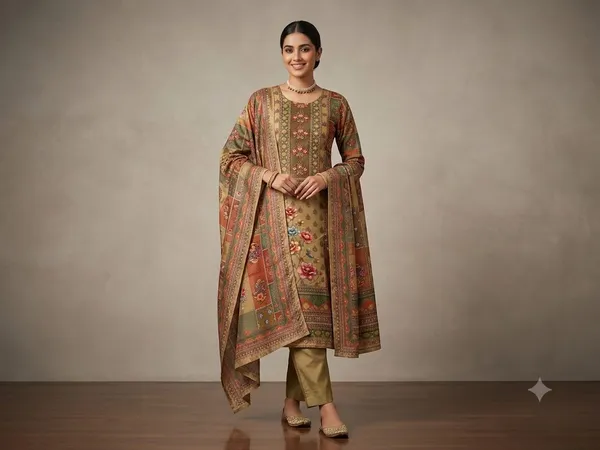 Multicolour_Printed_Kurta_Pnat_Dupatta_Set_for_Women_&_Girls