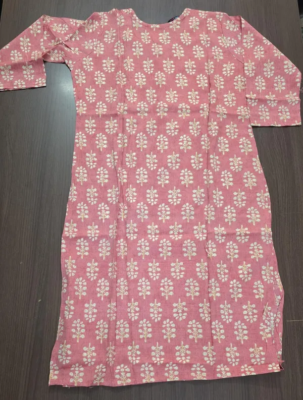 Pink_Floral_Print_Straight_Kurta_Pant_set_for_Women_&_Girls