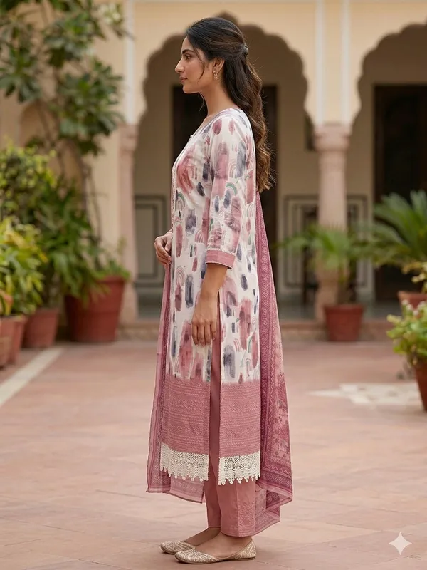 Multicolor_Embroidered_Kurta_Pnat_Dupatta_Set_For_Women_&_Girls