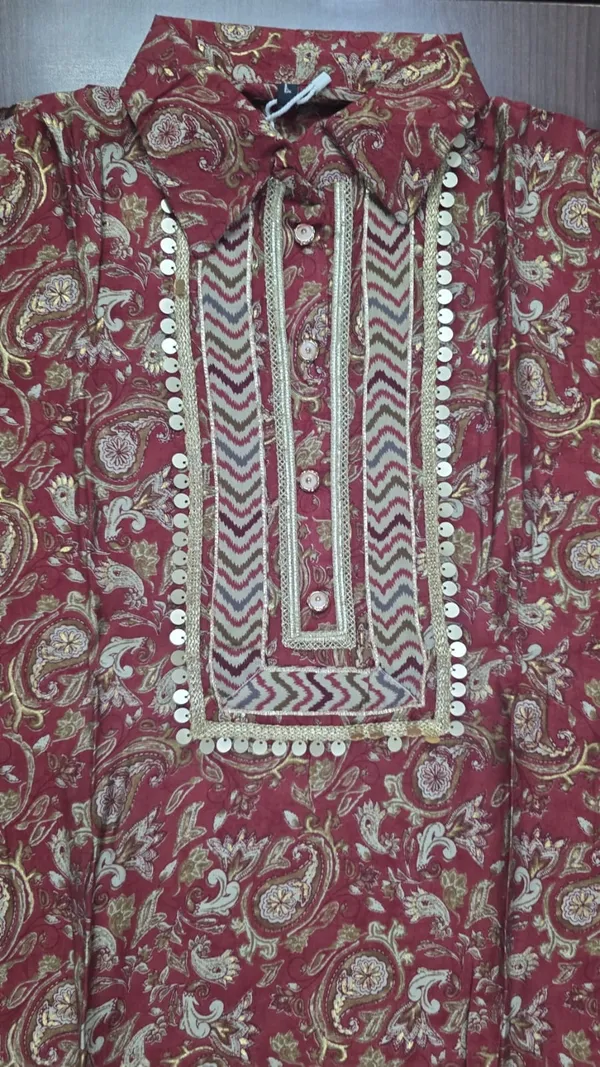 Maroon_Printed_Afghani_kurti_salwar_set_for_Women_&_Girls