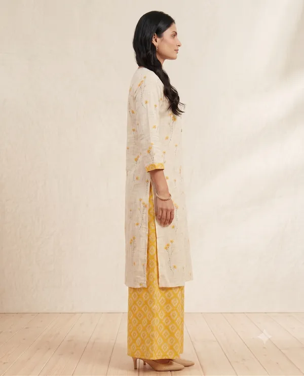 Off_White_Printed_Straight_Kurta_Pant_Set_For_Women_&_Girls