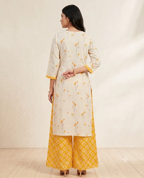 Off_White_Printed_Straight_Kurta_Pant_Set_For_Women_&_Girls
