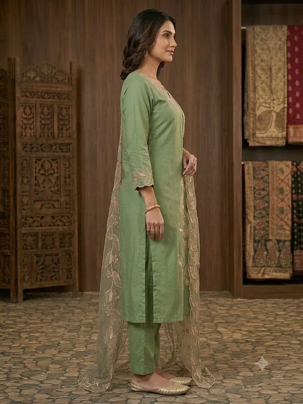 Green_Embroidered_Straight_Kurta__Pant_Dupatta_Set_for_Women_&_Girls