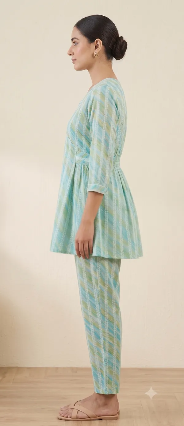 Blue_And_Green_Printed_Co-Ord_Set_For_Women
