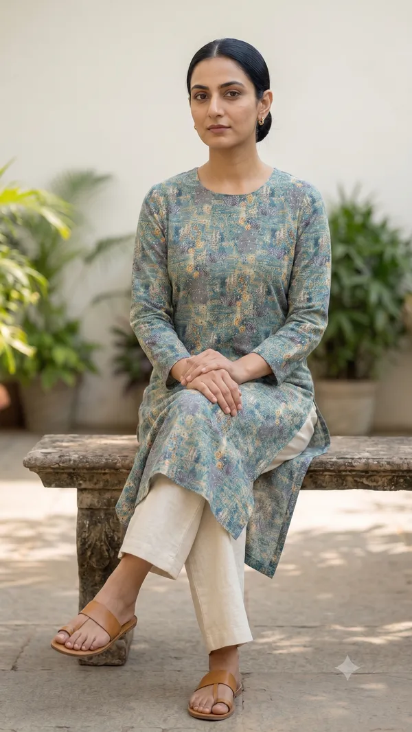 Multicolor_Printed_Straight_Kurta_For_Women_&_Girls