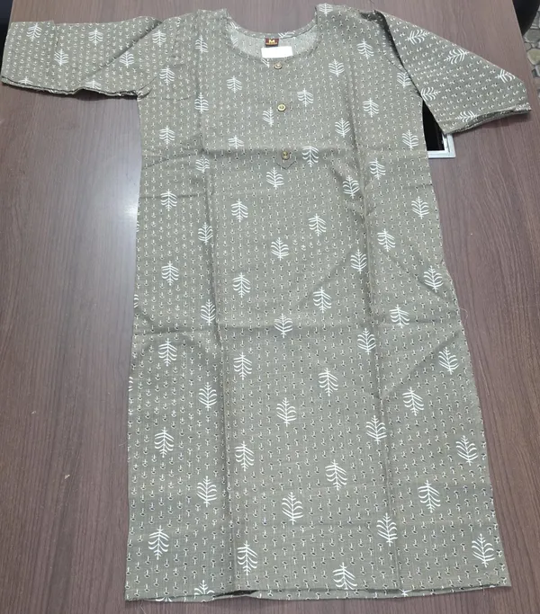 Grey_Printed_Straight_Kurta_Pant_set_for_Women_&_Girls