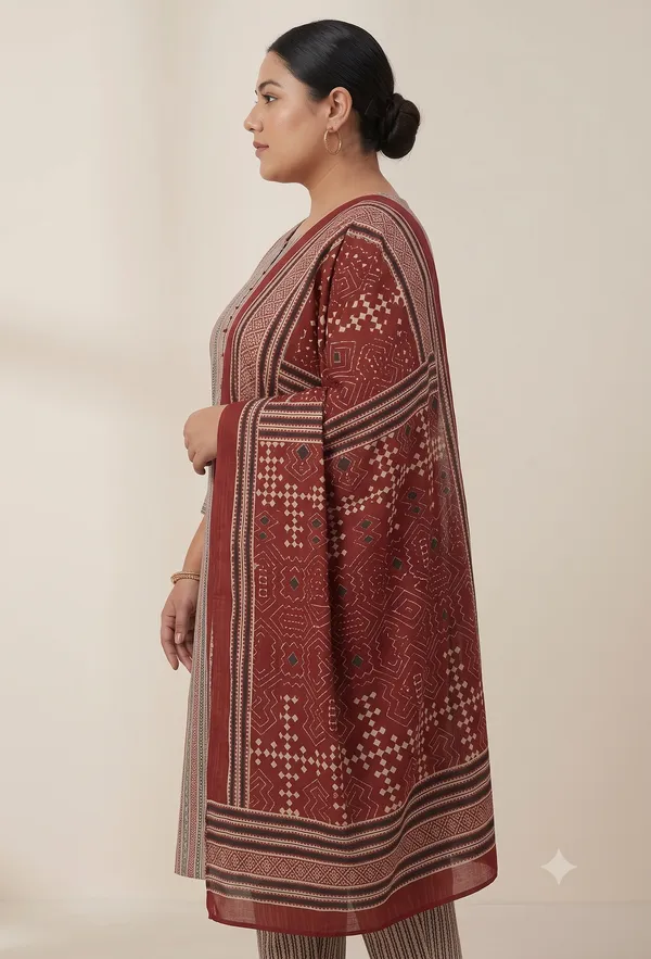 Multicolor_Printed_Embroidered_Straight_Pant_Dupatta_Set_For_Women_&_Girls
