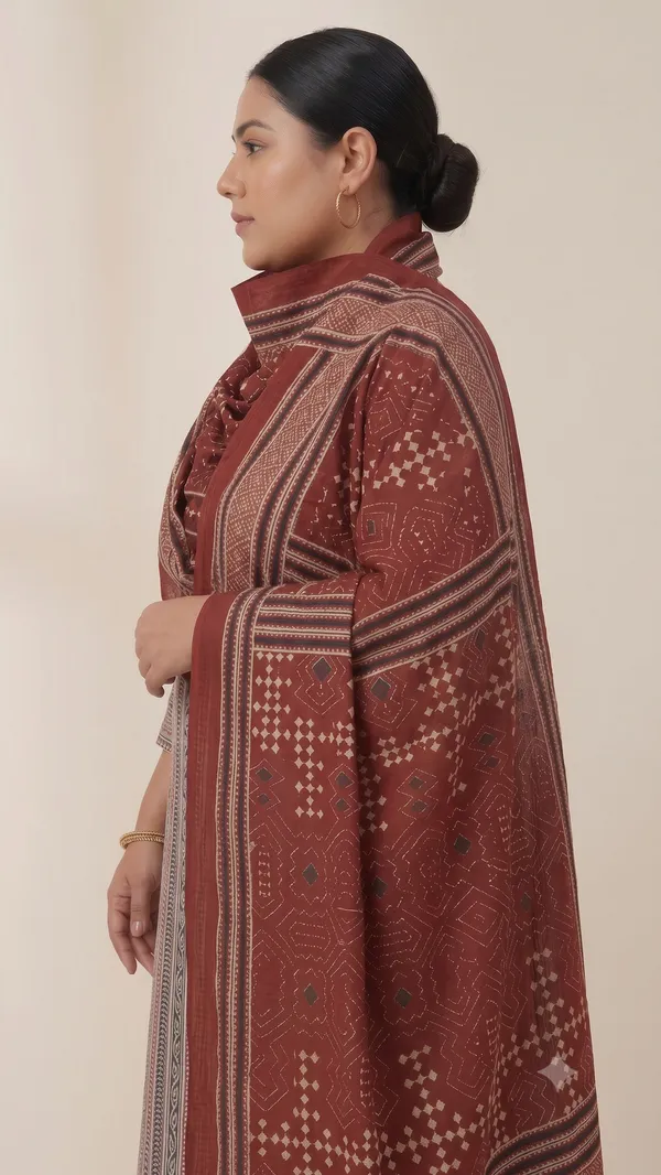 Multicolor_Printed_Embroidered_Straight_Pant_Dupatta_Set_For_Women_&_Girls