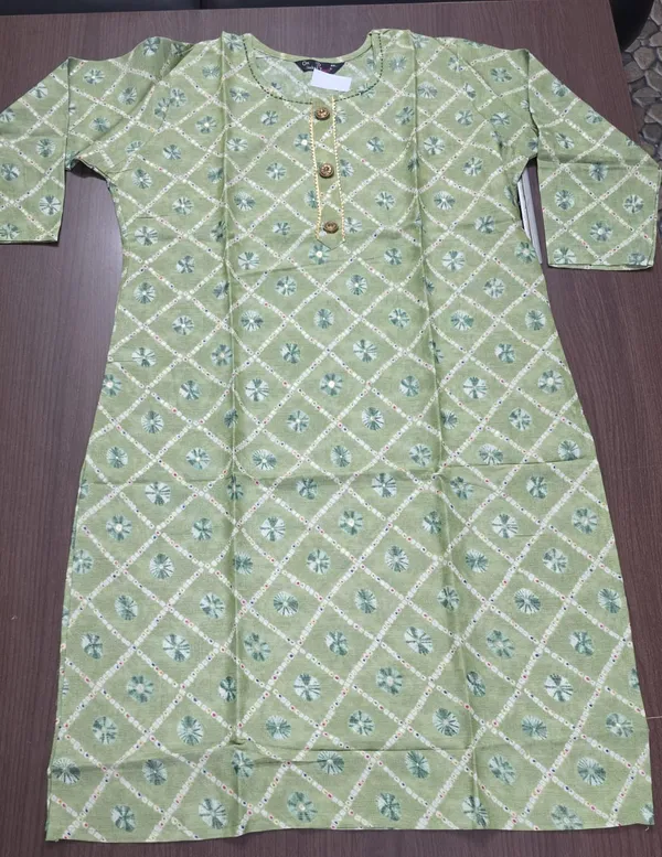 Green_Printed_Straight_Kurta_Pant_set_for_Women_&_Girls