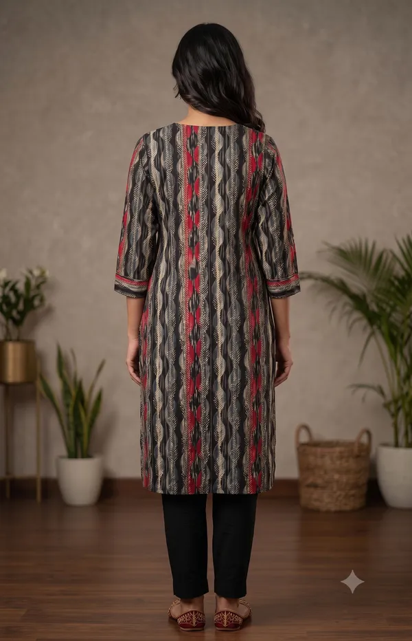 Black_Printed_Straight_Kurta_For_Women_&_Girls