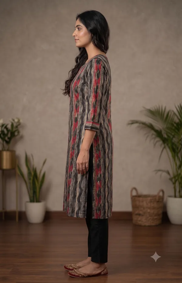 Black_Printed_Straight_Kurta_For_Women_&_Girls