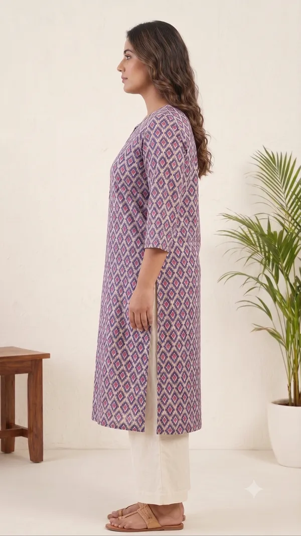 Blue_Printed_Straight_Kurta_For_Women_&_Girls