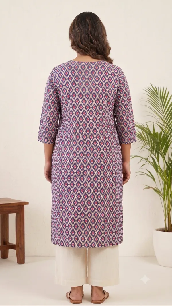 Blue_Printed_Straight_Kurta_For_Women_&_Girls