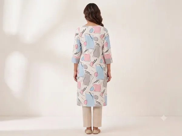 White_Abstract_Print_Kurti_For_Women_&_Girls