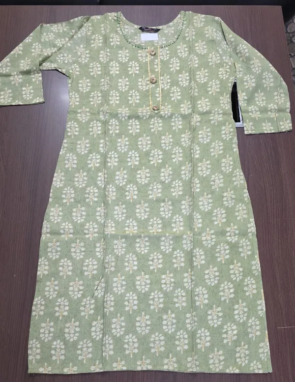 Green_Floral_Straight_Kurta_Pant_set_for_Women_&_Girls