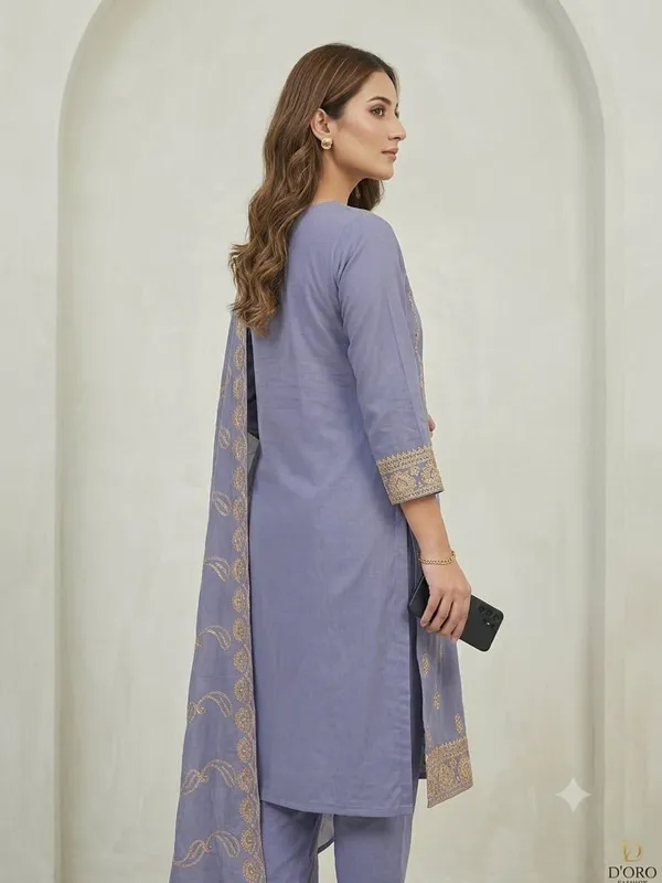Lavender_Embroidered_Kurta_Pant_Dupatta_Set_for_Women_&_Girls