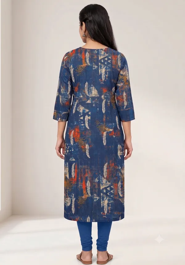 Blue_Printed_Straight_Kurta_For_Women_&_Girls