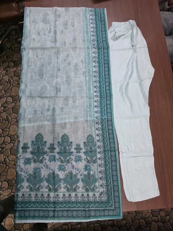 White_Blue_Embroidered_Kurta_Pant_Dupatta_set_for_Women_&_Girls