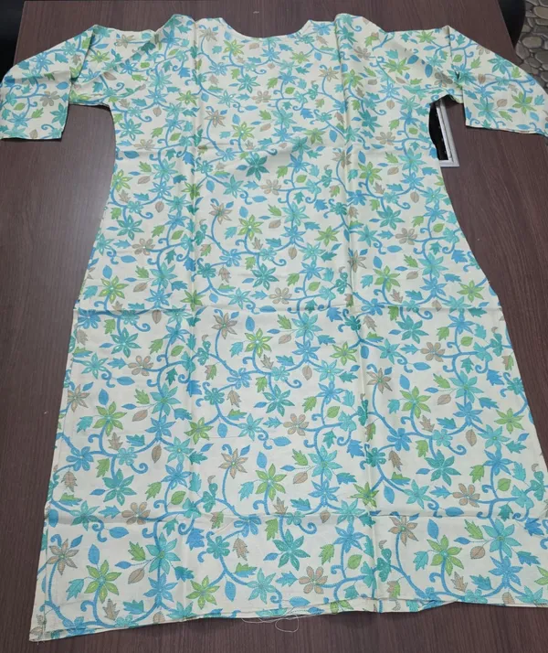 White_Floral_Print_Kurta_Pant_set_for_Women_&_Girls