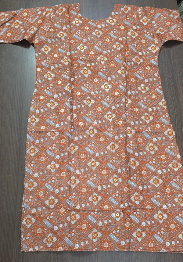Rust_Printed_Straight_Kurta_Pant_set_for_Women_&_Girls
