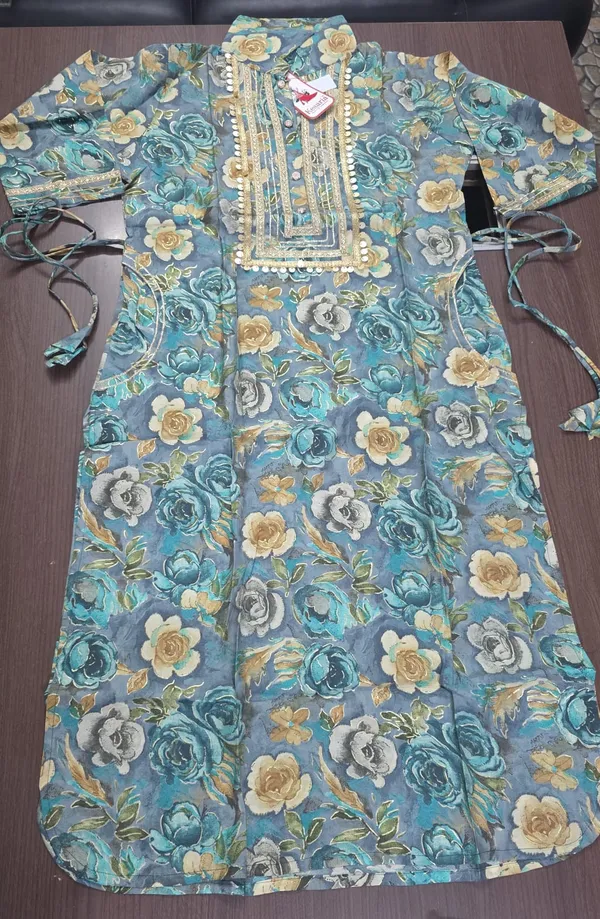 Blue_Floral_Embellished_Afghani_top_pant_set_for_Women_&_Girls