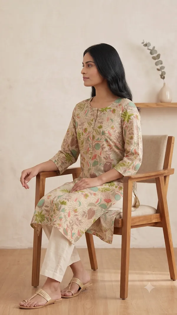 Multicolour_Printed_Kurta_For_Women_&_Girls