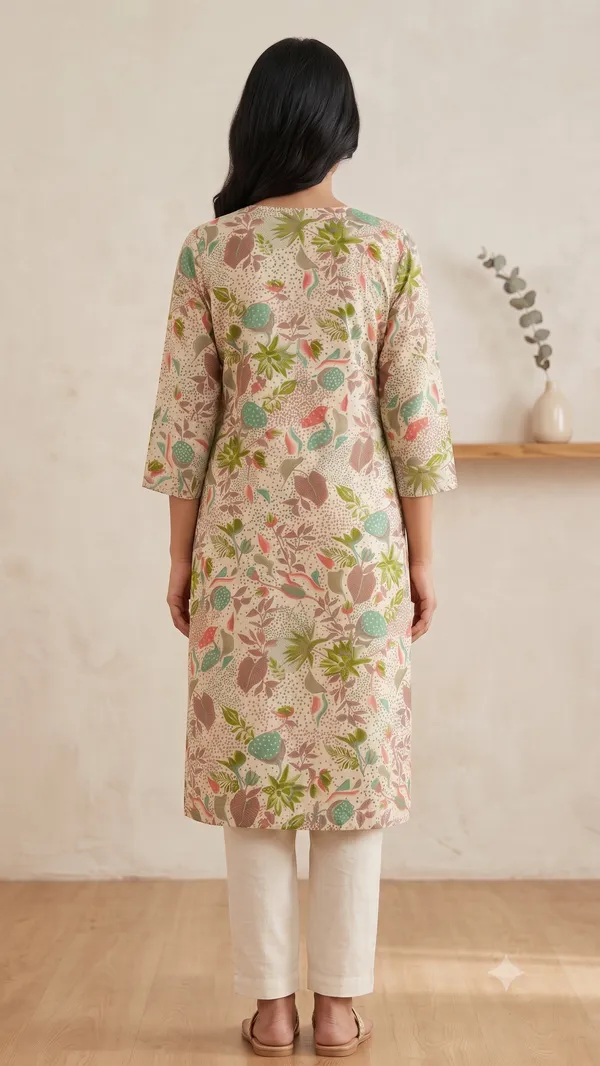 Multicolour_Printed_Kurta_For_Women_&_Girls