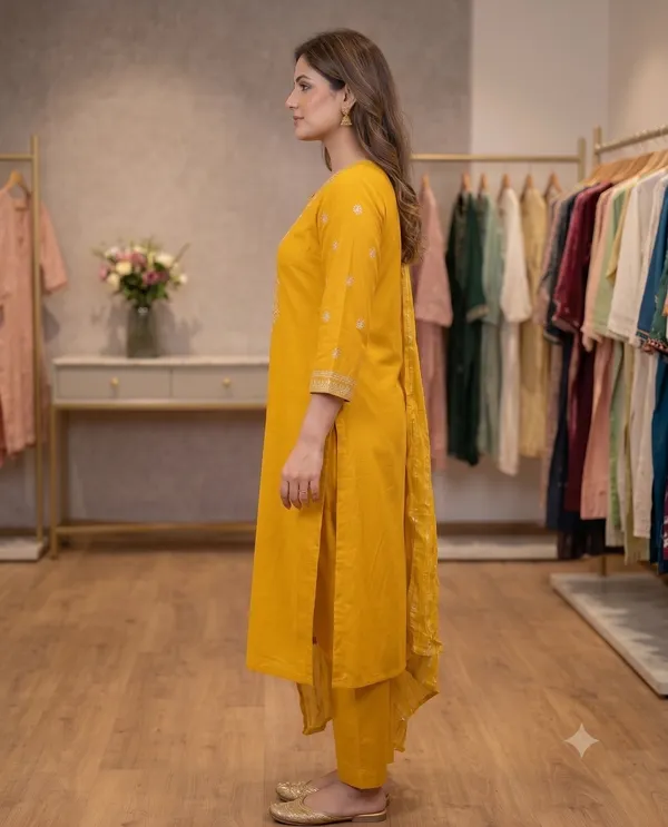 Mustard_Yellow_Straight_Embroidered_Kurta_Pant_Dupatta_Set_For_Women_&_Girls
