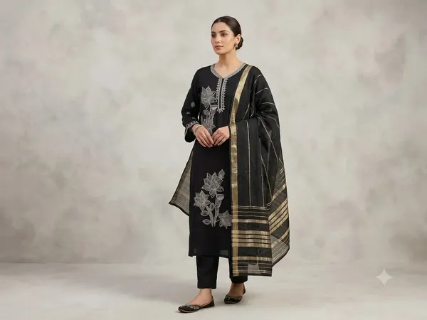 Black_Kurta_Pant_Dupatta_Set_for_Women_&_Girls