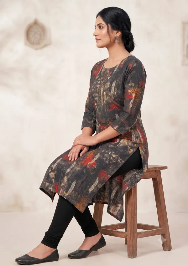 Black_Printed_Kurti_For_Women_&_Girls