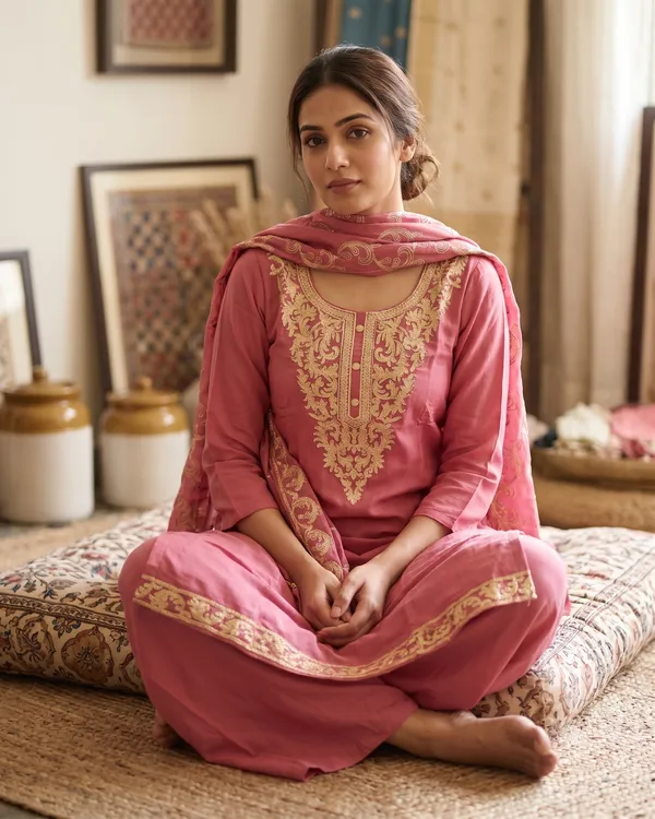 Pink_Embroidered_Straight_Kurta_Pant_Dupatta_Set_For_Women_&_Girls