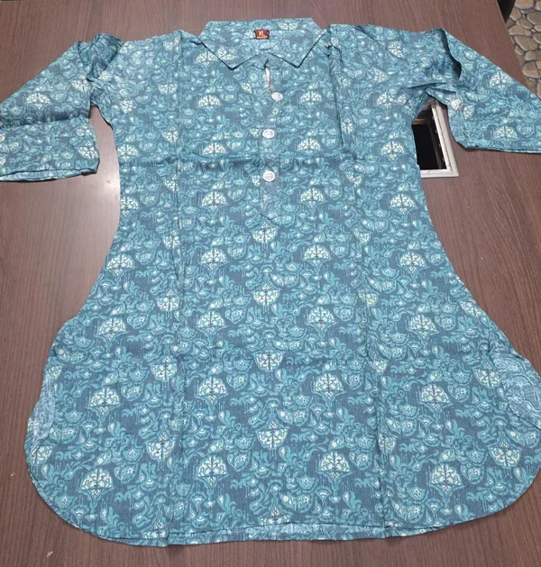 Teal_Printed_Straight_Co-ord_set_for_Women_&_Girls