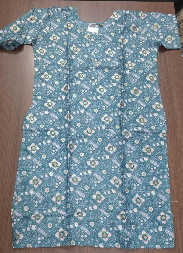 Teal_Printed_Kurta_Pant_Set_for_Women