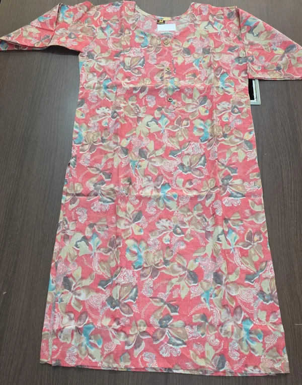 Red_Floral_Print_Straight_Kurta_Pant_set_for_Women_&_Girls