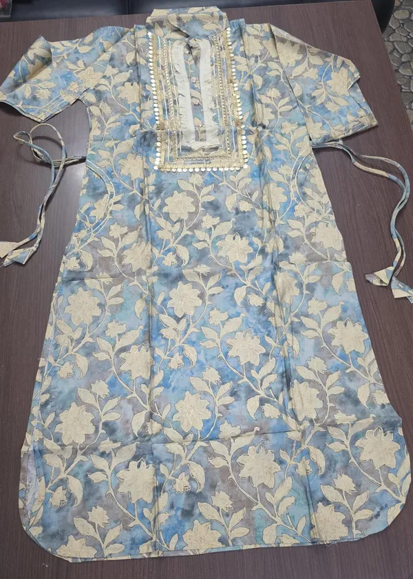 Blue_Floral_Print_Afghani_kurti_SALWAR_set_for_Women_&_Girls