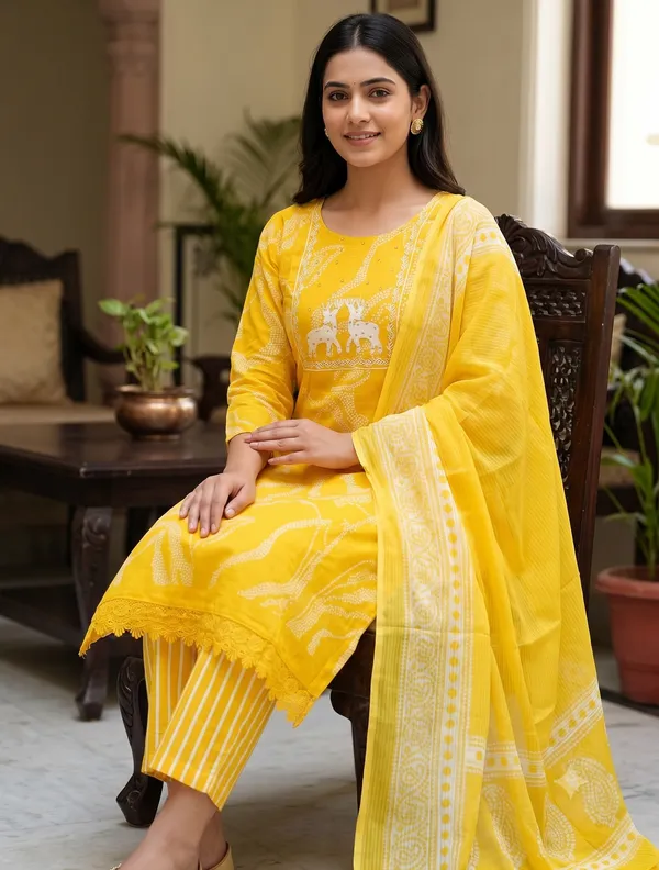 Yellow_Embellished_Straight_Kurta_Pant_Dupatta_Set_For_Women_&_Girls