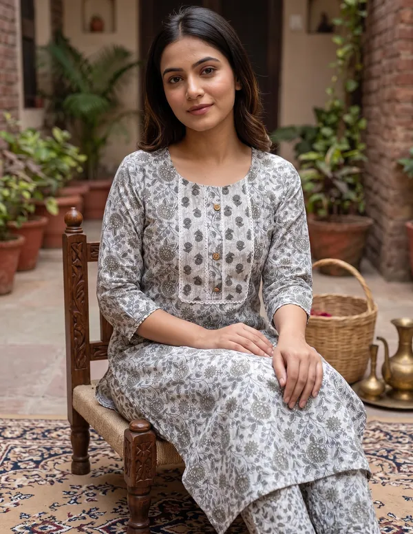 Grey_Cotton_Floral_Print_Kurta_Pant_Dupatta_Set_For_Women_&_Girls