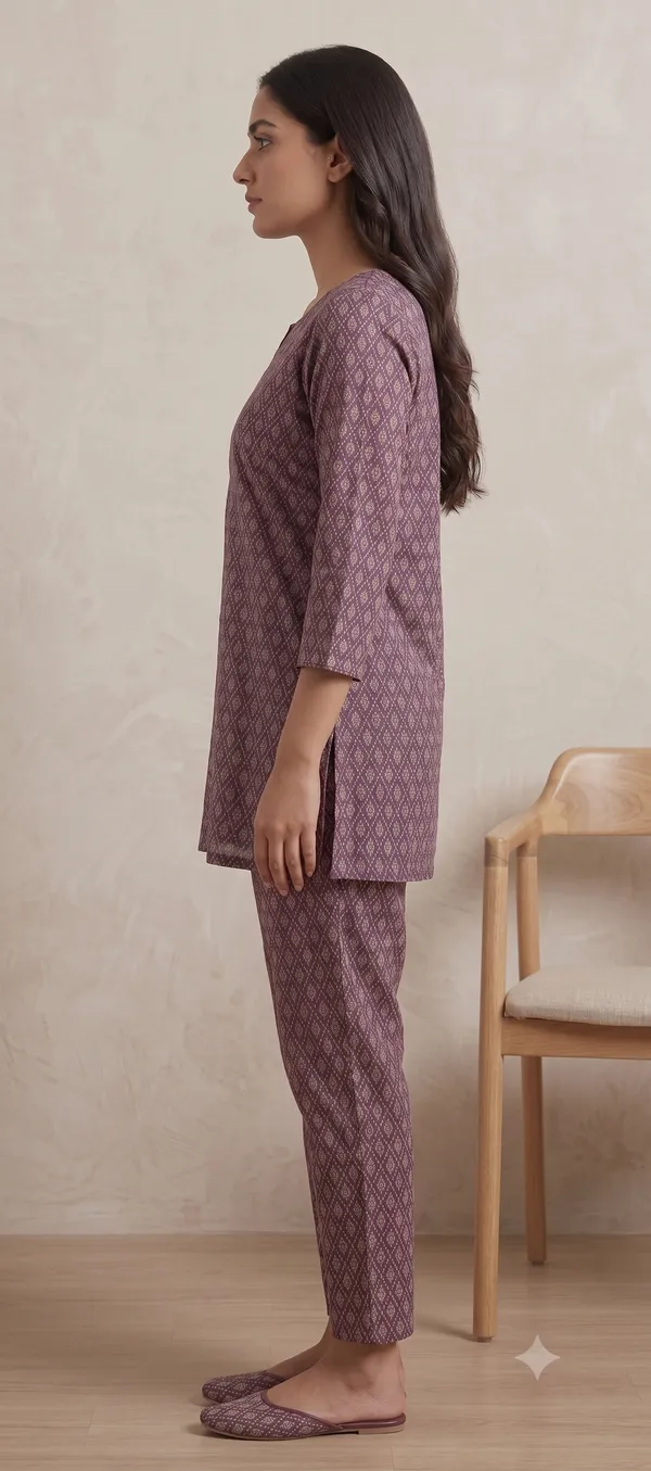 Maroon_Printed_Co-Ord_Set_For_Women_&_Girls