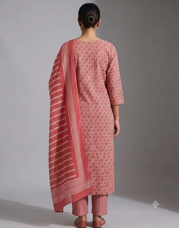 Red_Printed_Straight_Kurta_Pant_Dupatta_Set_For_Women