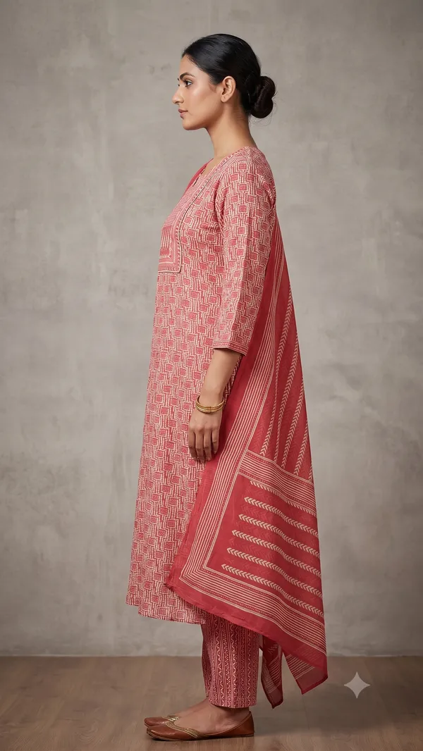 Red_Printed_Straight_Kurta_Pant_Dupatta_Set_For_Women
