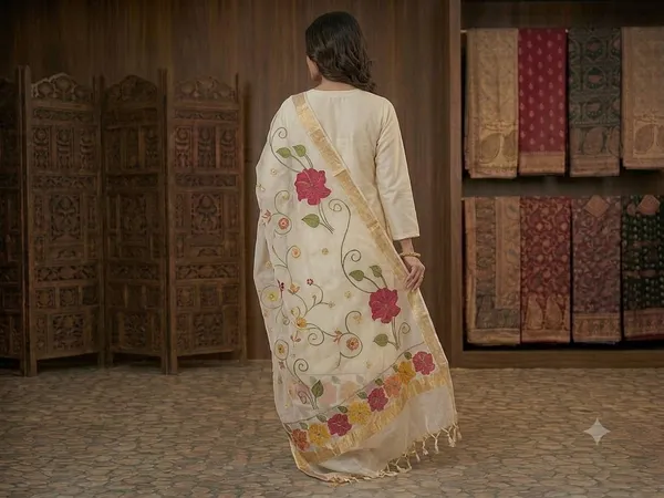 Ivory_Floral_Embroidered_Kurta_Pant_Dupatta_Set_for_Women_&_Girls