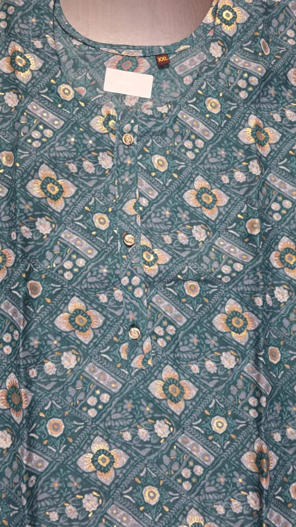 Teal_Printed_Kurta_Pant_Set_for_Women